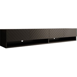 Meubella TV-Meubel Asino - Zwart Visgraat - 180 cm