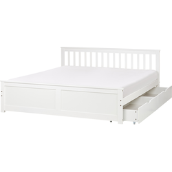 OLENDON - Bed met 2 lades - Wit - 180 x 200 cm - Dennenhout