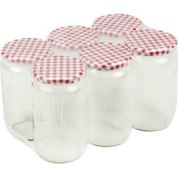 Set van 18x stuks glazen weckpotten/inmaakpotten met schroefdop 720 ml - Weckpotten