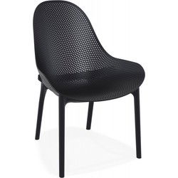 SILO geperforeerde tuinloungestoel 71x60x83 cm Zwart