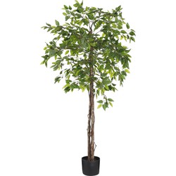 Mica Decorations Ficus Kunstplant in Bloempot - H150 x Ø50 cm - Groen 