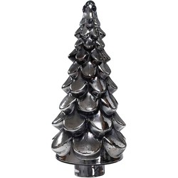 PTMD Quinty Kerstboom Beeld Antiek - H50 x Ø24 cm - Glas - Grijs