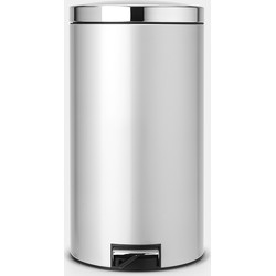 Pedal Bin Silent, 45 litre, Soft Closing, Plastic Inner Bucket - Metallic Grey