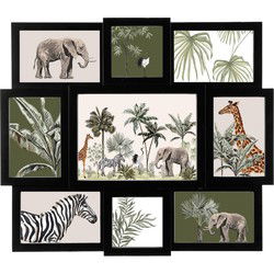 5Five Collage fotolijst - 9 fotos - 10x15 cm - zwart - frame Cali - Fotolijsten