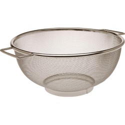 Keuken vergiet/zeef - RVS - D25 cm - zilver - voor groente/rijst/pasta - Keukenzeefjes