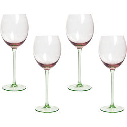 DIOPSIDE - Wijnglazen set van 4 - Pastelroze - Glas