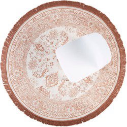 Housecraft Living Reza Vloerkleed Rond 160 cm Vintage Perzisch/ Oosters Motief Roze/Grijs