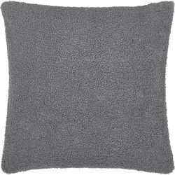 QUVIO Sierkussenhoes teddy - 45x45cm – Donker grijs