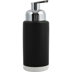 MSV Zeeppompje/dispenser Enzo - keramiek - zwart - 6.5 x 18 cm - 275 ml - Zeeppompjes