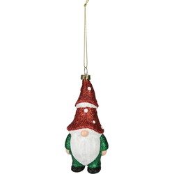 Home and Styling kersthanger gnome/kabouter - kunststof - 12,5 cm - Kersthangers