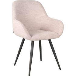 LABEL51 Eetkamerstoel Fender - Naturel - Boucle - Black Frame