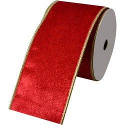 Clayre & Eef Decoratie Lint 63 mm x 5 m Rood Synthetisch