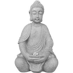 Springbrunnen Buddha sitzender Lotus 35x35x61 cm - SID