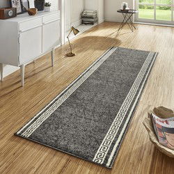 Loper laagpolig Casa - Designer Velours - Grijs - 80x400 cm