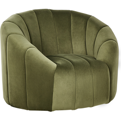 Beliani MALUNG - Fauteuil-Groen-Fluweel