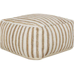 Beliani ALMATTI - Poef-Beige-Jute, Polyester