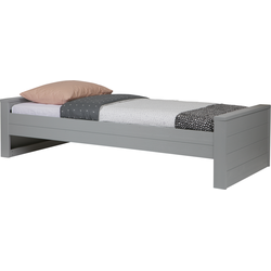 WOOOD Dennis Bed Excl Lade - Grenen - Betongrijs - 53x219x95