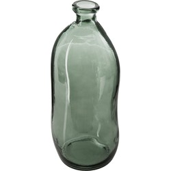 Atmosphera bloemenvaas Organische fles vorm - groen transparant - glas - H51 x D23 cm - Vazen
