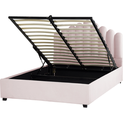 VINCENNES - Bed met opbergruimte - Pastelroze - 140 x 200 cm - Fluweel