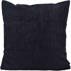 Corduroy Zwart | 45 x 45 cm | Kussenhoes | Polyester