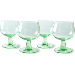 HKliving the emeralds wijnglas laag, fern green (set van 4)
