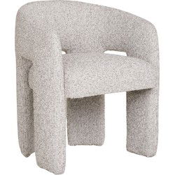 Eetkamerstoel Naturel Stof - Zithoogte 45cm - 66x59x78cm - Monroe