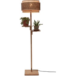 Vloerlamp Bhutan - Bamboe/Zwart - Ø40x160cm