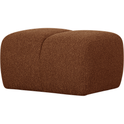 WOOOD Mojo Poef - Bouclé - Roest Bruin Melange - 80x60x45