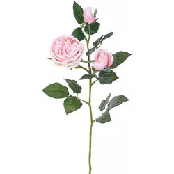 Englischer Rosenzweig Hellrosa 64 cm große Kunstpflanze - Buitengewoon de Boet