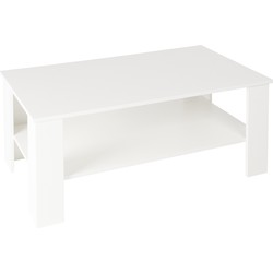 ML-Design salontafel wit, 100x43x57 cm, gemaakt van spaanplaat met melamine coating