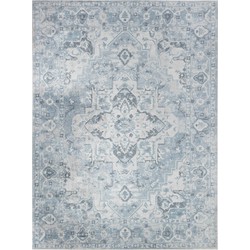 Afwasbaar Vintage Tapijt ELSA - Grijs/Blauw - 160x213 cm