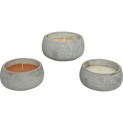 Candle citronella dia13-L13-H6.20cm ass - KSD