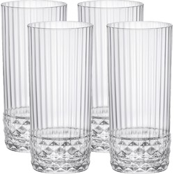 4x Stuks longdrink glazen/waterglazen 490 ml - Longdrinkglazen