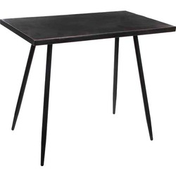 Mica Decorations rechthoekige tafel zwart maat in cm: 60 x 35 x 49,5