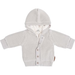 Baby's Only Vestje met capuchon teddy Soul - Warm Linen - 74 - 100% ecologisch katoen