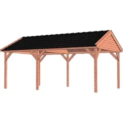Trendhout douglas overkapping zadeldak Betula, 630 x 415 cm