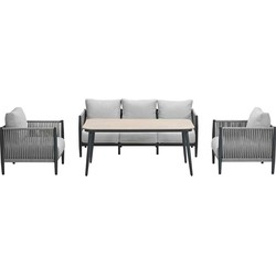 Garden Impressions Tavira lounge dining set 4-delig - grey sand