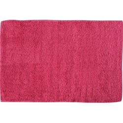 MSV Badkamerkleedje/badmat voor op de vloer - fuchsia roze - 45 x 70 cm - Badmatjes