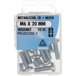 M.schroef moer ck m6 20mm 10st