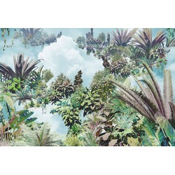 Komar fotobehang Tropical Heaven groen en blauw - 368 x 248 cm - 611147