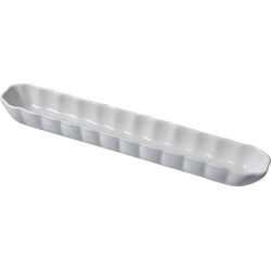 Clayre & Eef Schaal 26x4x3 cm Wit Keramiek