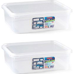 PlasticForte Vershoudbakje vriezer en magnetron - 3x - 6500 ml - Vershoudbakjes