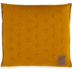 Knit Factory Noa Sierkussen - Oker - 50x50 cm - Inclusief kussenvulling