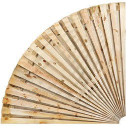 Kwartronde cirkel dubbelzijdig 1/4 dia. 150 cm Tuindeco