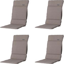 Madison -  Tuinkussen Fiber Deluxe Panama taupe - Ca. 125x50 cm - Set van 4