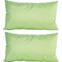 8x Bank/sier kussens voor binnen en buiten in de kleur mintgroen 30 x 50 cm - Sierkussens