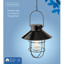 Hanglamp zwart LED warm wit - Lumineo