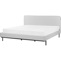 Beliani CORIO - Tweepersoonsbed-Grijs-Polyester
