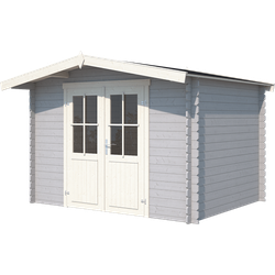 Blokhut Baltimore 292x230 Platinum Grey-Wit
