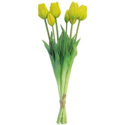 Classic Tulip Tulp Duchesse 7 st. geel 47 cm kunstbloem